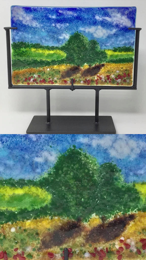 Angelas Art Glass - an example of frit glass painting