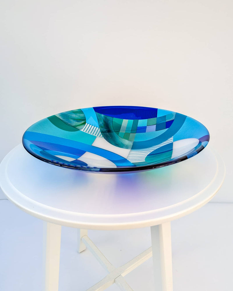 Couleurs de St Barth fused glass art bowl