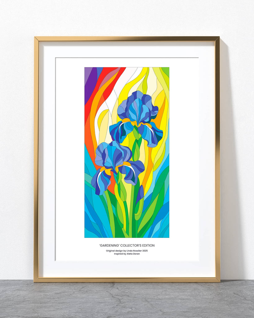 'Gardening' Collectors Edition print signed by the artist Linda Rossiter