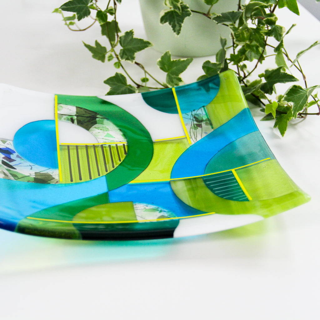 Fused glass art bowl - Spiccato collection