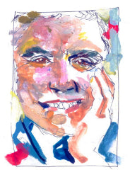 Kevin Rossiter, Author - Watercolour portrait by Zac Rossiter