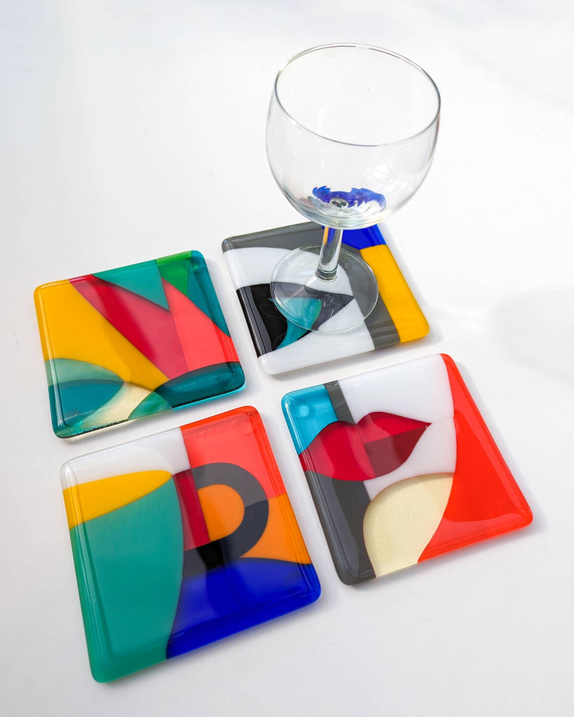 Gallery 23 - complementary coasters - Glass Art by Linda