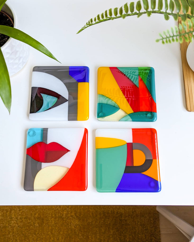 Gallery 23 - complementary coasters - Glass Art by Linda
