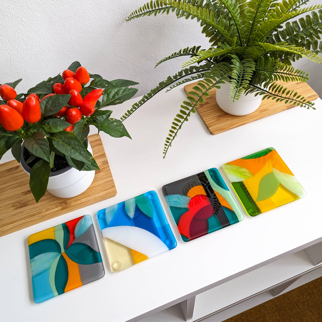 Orangerie fused glass art miniatures