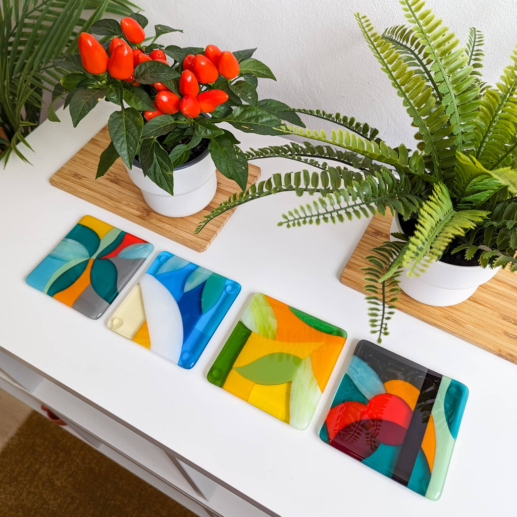 Orangerie fused glass art miniatures