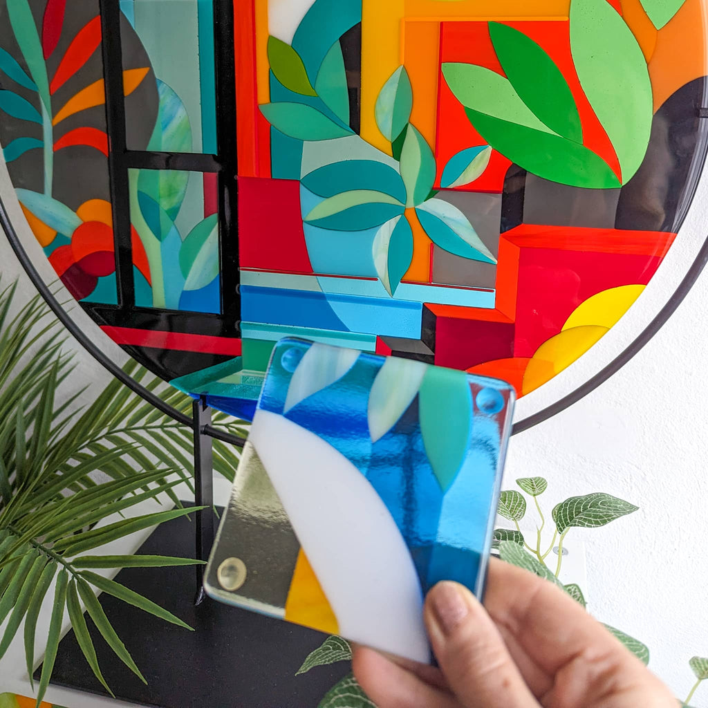 Orangerie fused glass art miniatures