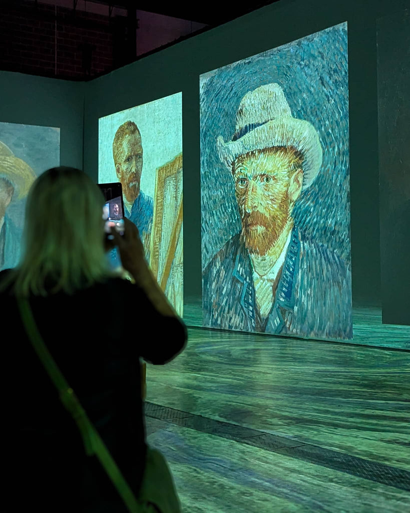 Linda Rossiter at "Van Gogh - The Immersive Experience" in Liverpool, uk