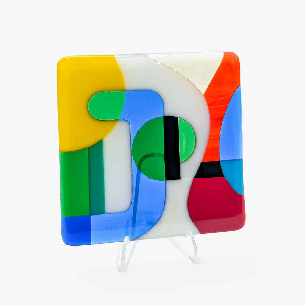 Alphabet miniatures - art glass for tables - unique fused glass letters