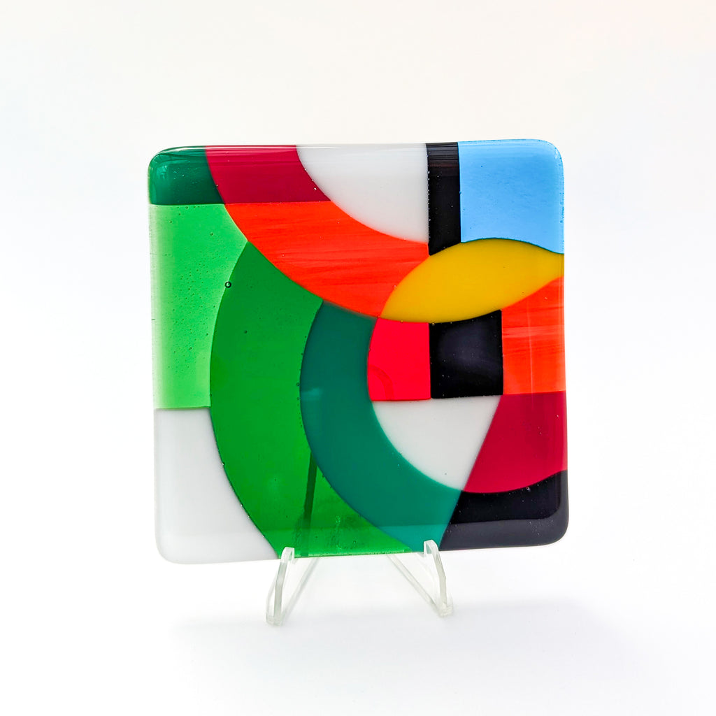 Gaze art glass Miniature on acrylic stand