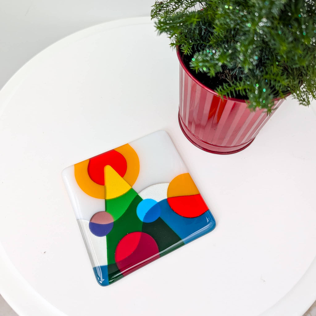 Christmas Tree fused glass art miniatures