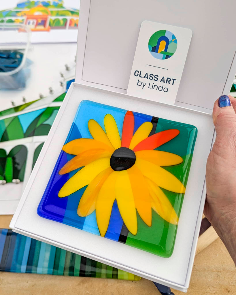 'Abundance' Hard Edge glass art Miniature