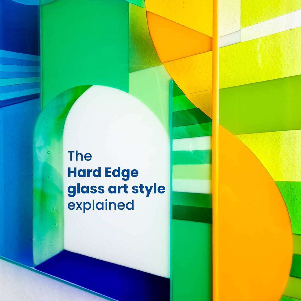 Hard edge glass art style
