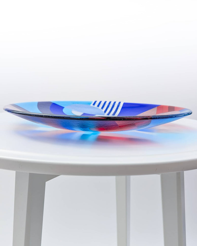 'Swirls' bowl in red